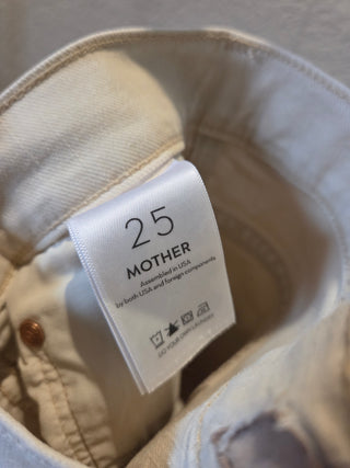 MOTHER Cream Straight Jeans (25)