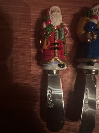 4 Christopher Radko Santa clause Cheese Spreader Santa's #47 , 62 VV MTS|95583