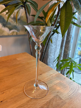 Glass Stemmed Candle Holder