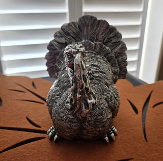 Pewter  turkey figurine