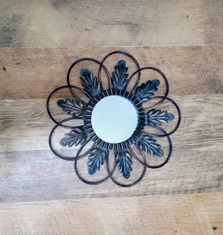 MW Round Metal Leaf Mirror|80921