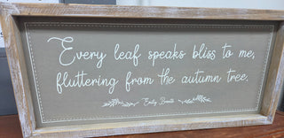 Speaks bliss to me sign