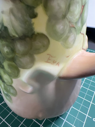 Ceramic Grape Pitcher signed Eva|53405