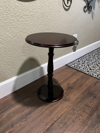 Small Round Pedestal Cherrywood Side Table RCD|120068