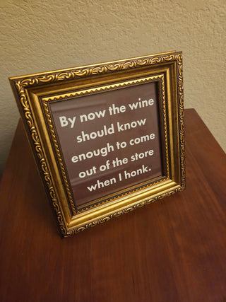 Square Gold Ornate Frame -Wine