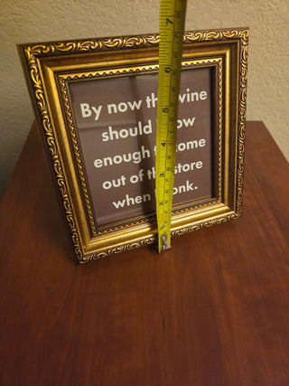 Square Gold Ornate Frame -Wine