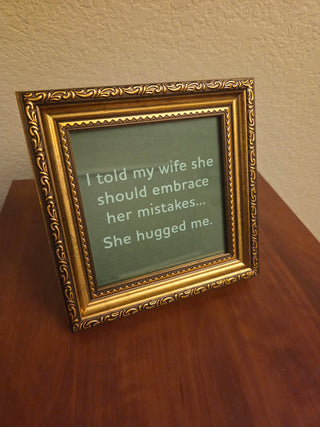 Square Gold Ornate Frame - Wife