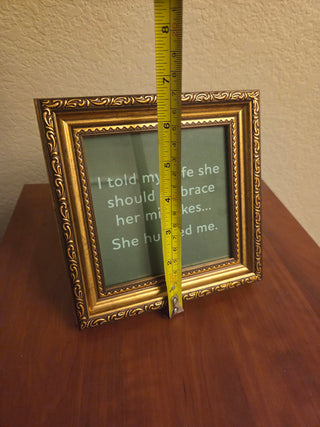 Square Gold Ornate Frame - Wife