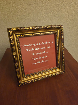Square Gold Ornate Frame - Husband