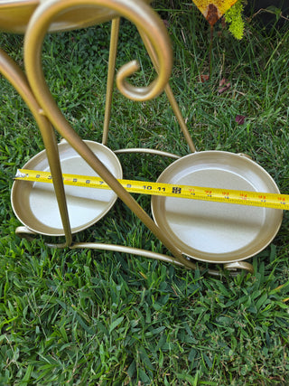 Gold Metal 3 Pot Plant Stand