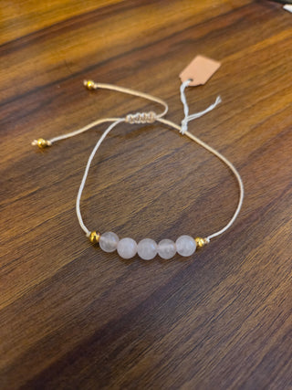 Pink Morganite Cord Bracelet