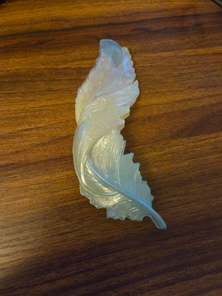 Unique Iridescent Resin Feather (A)