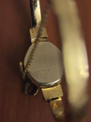 Vtg. 1970's Timex Gold Cuff Watch