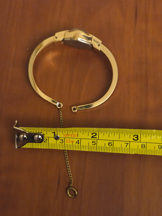 Vtg. 1970's Timex Gold Cuff Watch