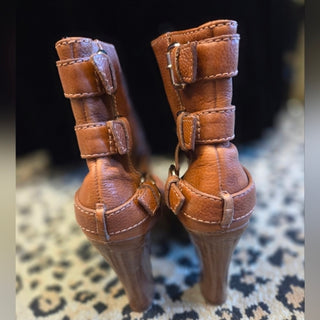 Juicy Couture Leather Buckle Boots (Size 8)