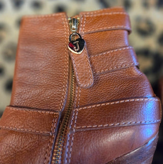 Juicy Couture Leather Buckle Boots (Size 8)