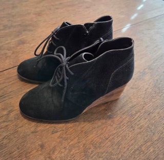 Lucky Black Suede Booties (Size 6.5)