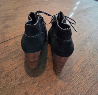 Lucky Black Suede Booties (Size 6.5)