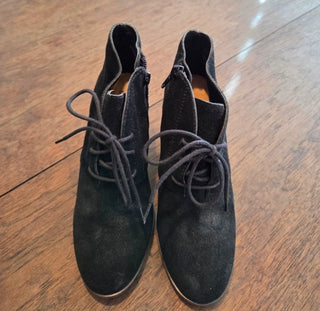 Lucky Black Suede Booties (Size 6.5)