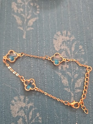 Floral Blue Gem Bracelet