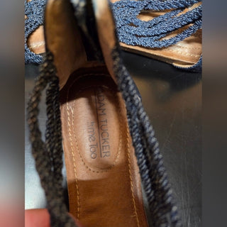 Adam Tucker Denim Sandals (Size 8)
