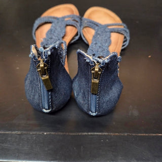 Adam Tucker Denim Sandals (Size 8)