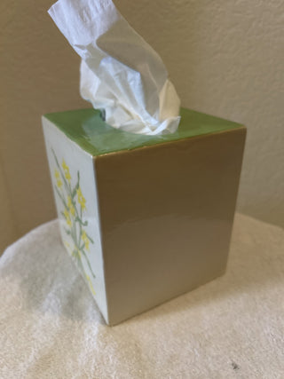 VTG Ceramic Floral Tissue Box Cover|55485