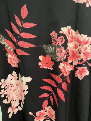 Women's 2XL Blk/Pink Floral Dress RCD