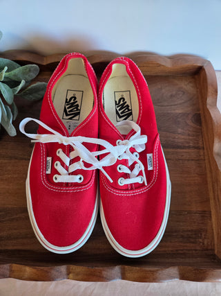 Red Van's Low Top Shoes (Size 6)