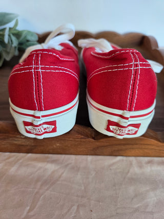 Red Van's Low Top Shoes (Size 6)