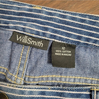 Vtg Denim Striped Skirt (Size 12)
