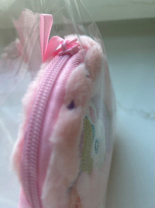 Kids fuzzy pink unicorn purse-RSV