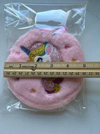 Kids fuzzy pink unicorn purse-RSV