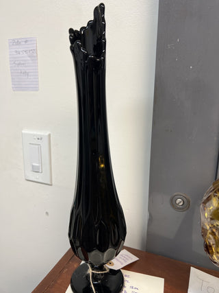 Fenton Black Swung Vase|53482