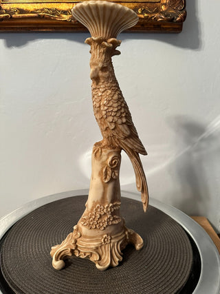 CandleStand Parrot Resin 16 inch|52455