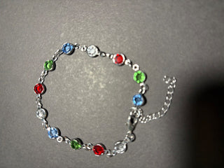 multi colored round stone bracelet RSV|87354