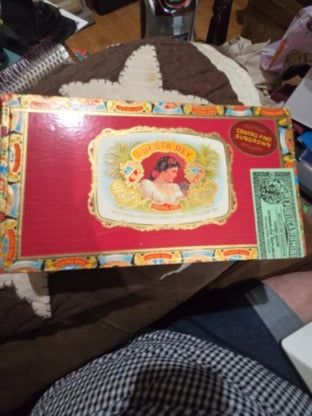 Cuesta-Rey Robusto Centro Fino No. 7 Sungrown Red Wood Cigar Box Empty Dominican