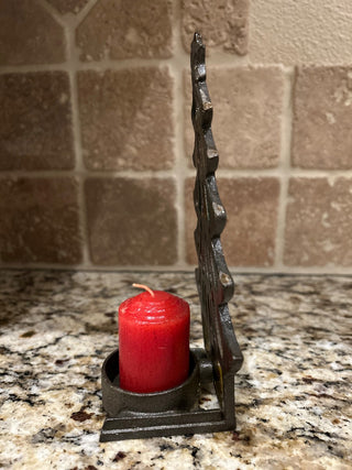 Vintage Stained Glass Christmas Tree Votive   MTS|124731