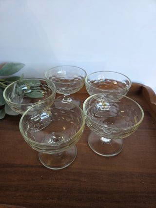 Vtg. Glass Custard Dishes (Set of 5)