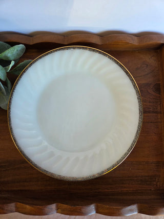 Vtg. Fire King Milk Glass Lunch Plate (1)