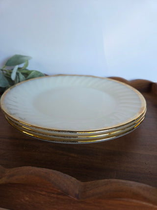 Vtg. Fire King Milk Glass Lunch Plate (1)