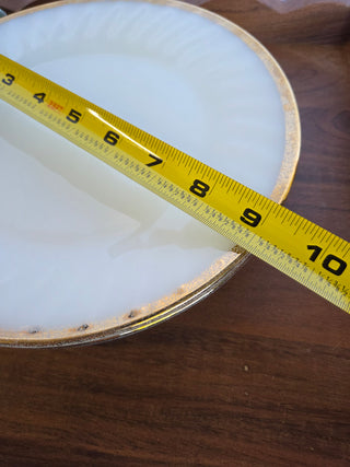 Vtg. Fire King Milk Glass Lunch Plate (1)