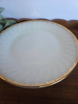 Vtg. Fire King Milk Glass Lunch Plate (1)