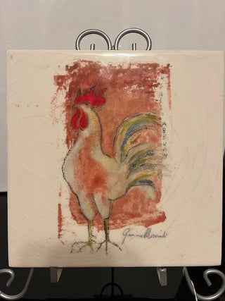#1496 Chicken Tile 8" Square