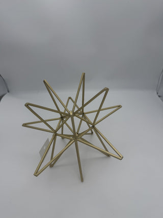 Geometric Metal Gold Star Art Sculpture 8" #47 VV MTS