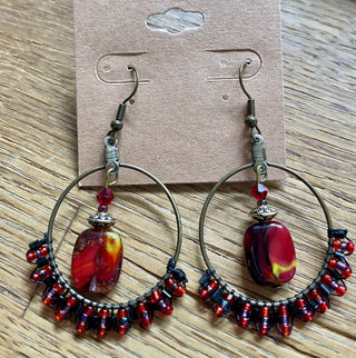 Earrings Black /Red/Purple|68701