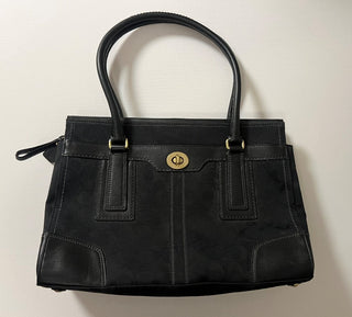 Vintage Coach Hampton signature black tote RSV|103645