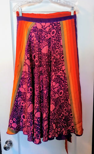 MW Purple Silk Reversible Skirt MTS|88201