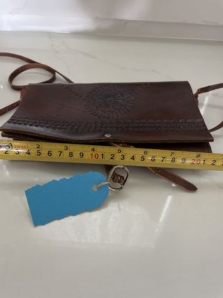 Vtg.Handmade 100% Lather Crossbody Purse-RSV|94501