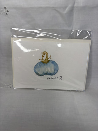 Original Pumpkin Watercolor Card 4x6 RSV